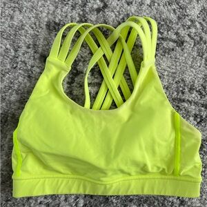 Lululemon Neon Yellow Sports Bra size 6
